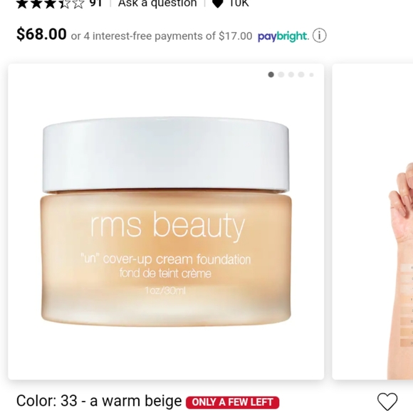 "Un" Cover-Up Natural Finish Cream Foundation - Picture 3 of 3